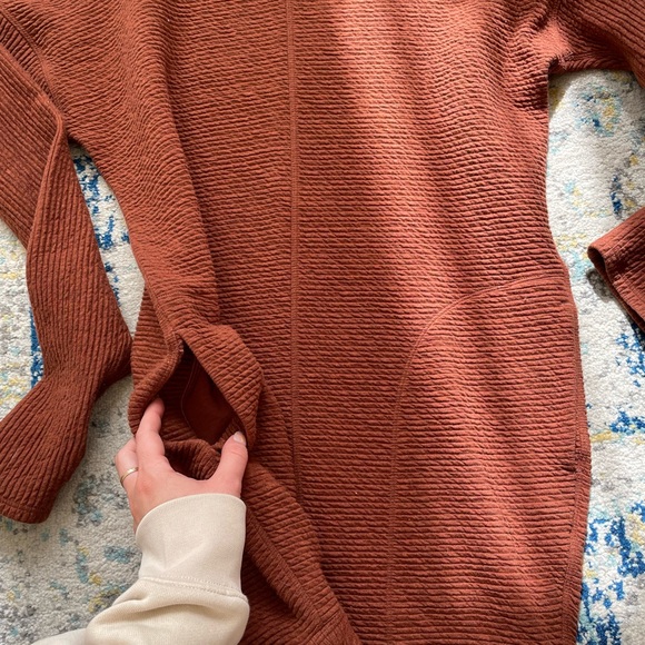 Lululemon Call for Cozy Dress in Heathered Ancient Copper, US2 - Picture 8 of 9
